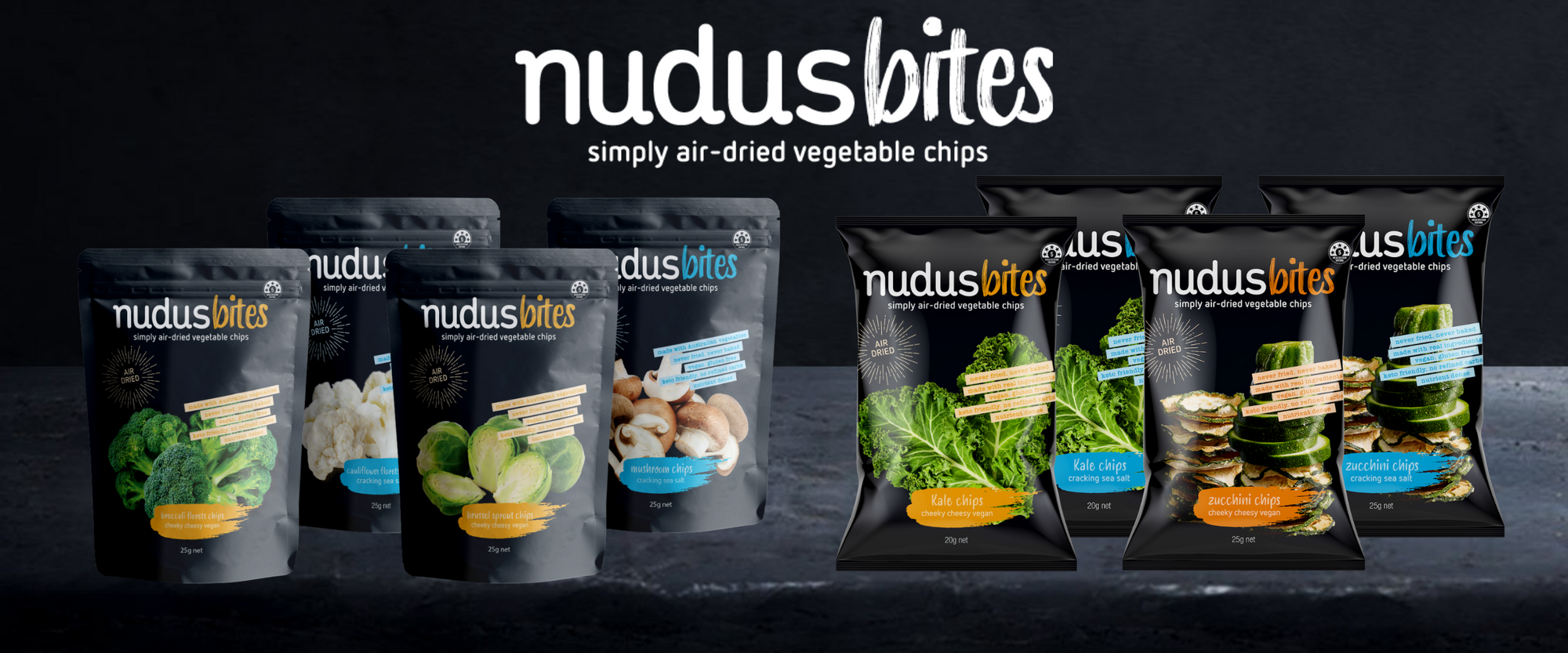 Nudus Bites Air Dried Flavoured Vegetable Chips