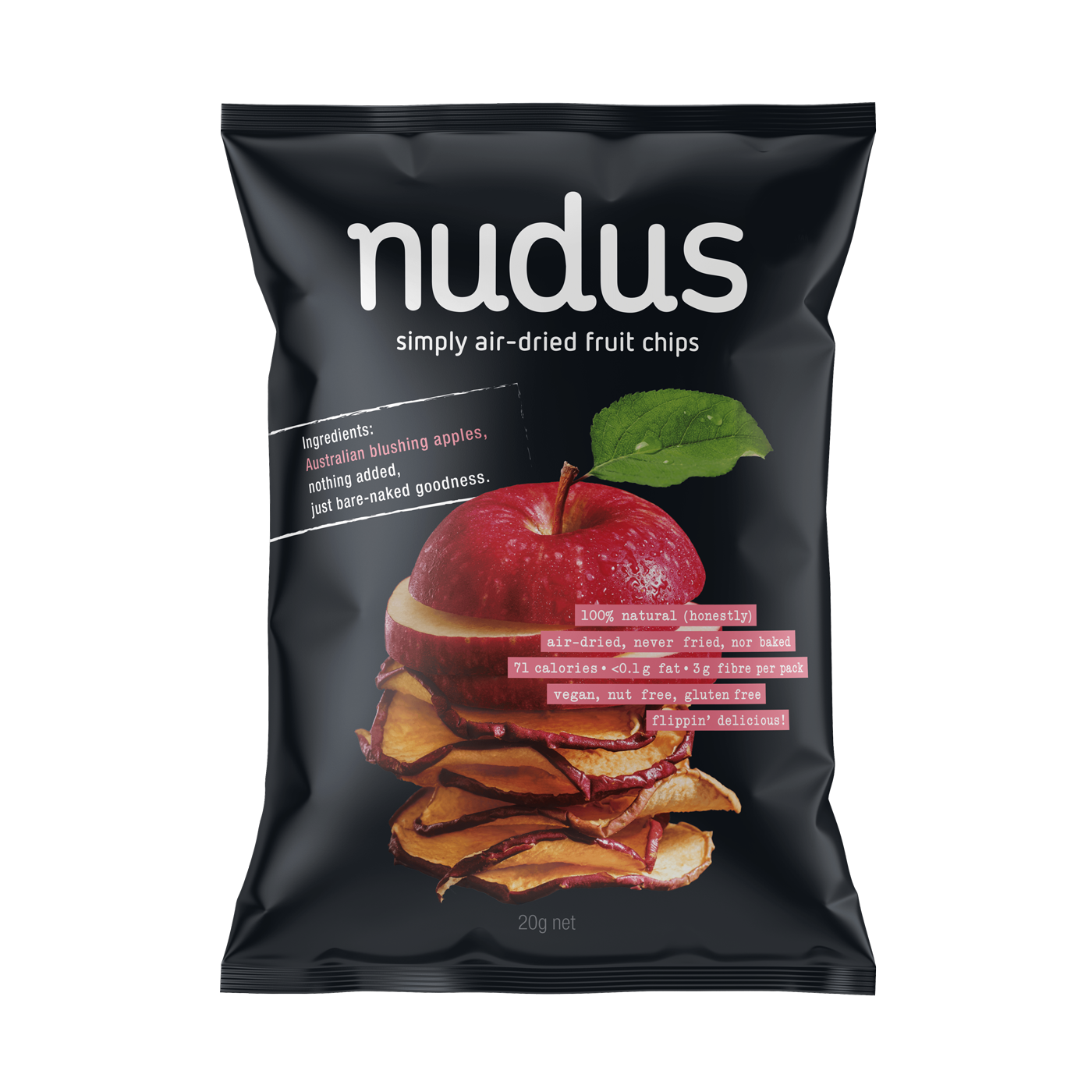 apple fruit chips - 12 bags ($2.75 / 20g bag)