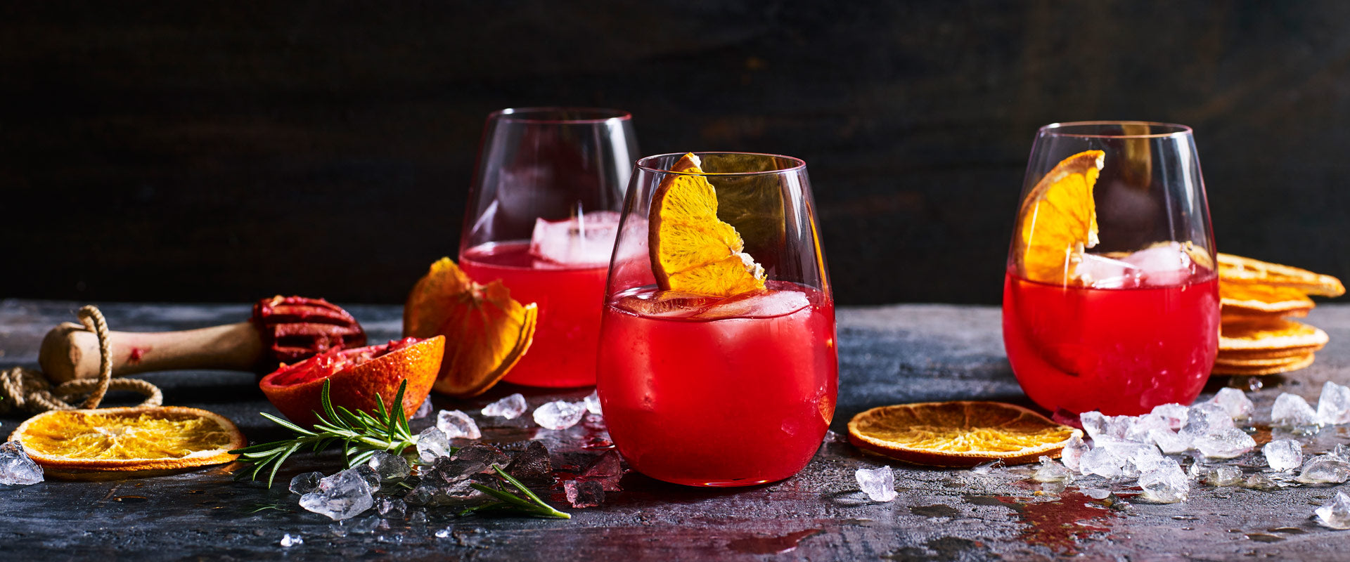 blood orange & rosemary cocktail