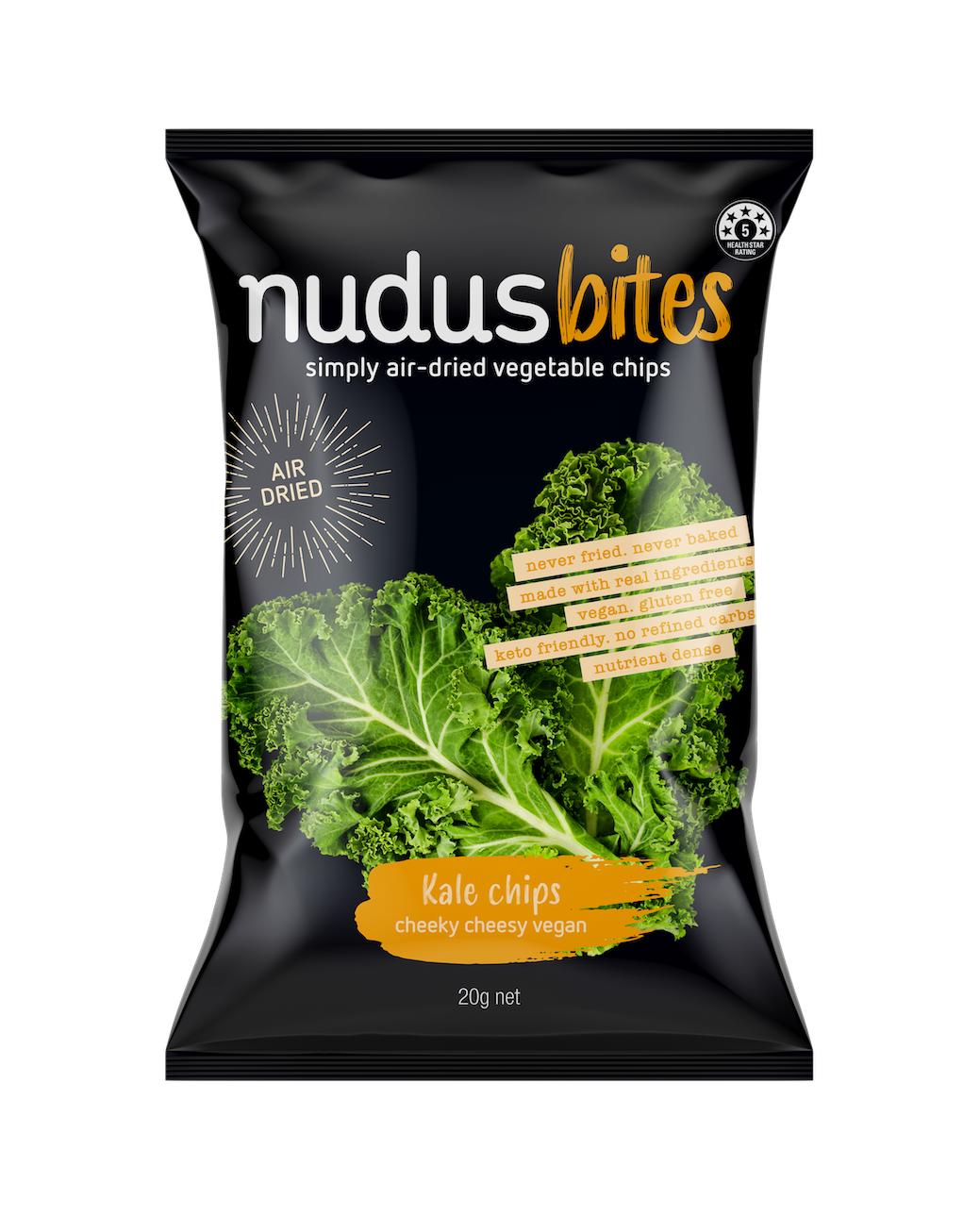 Kale Cheeky Cheesy Chips - 12 Packs ($3.20 / 20g Pack)