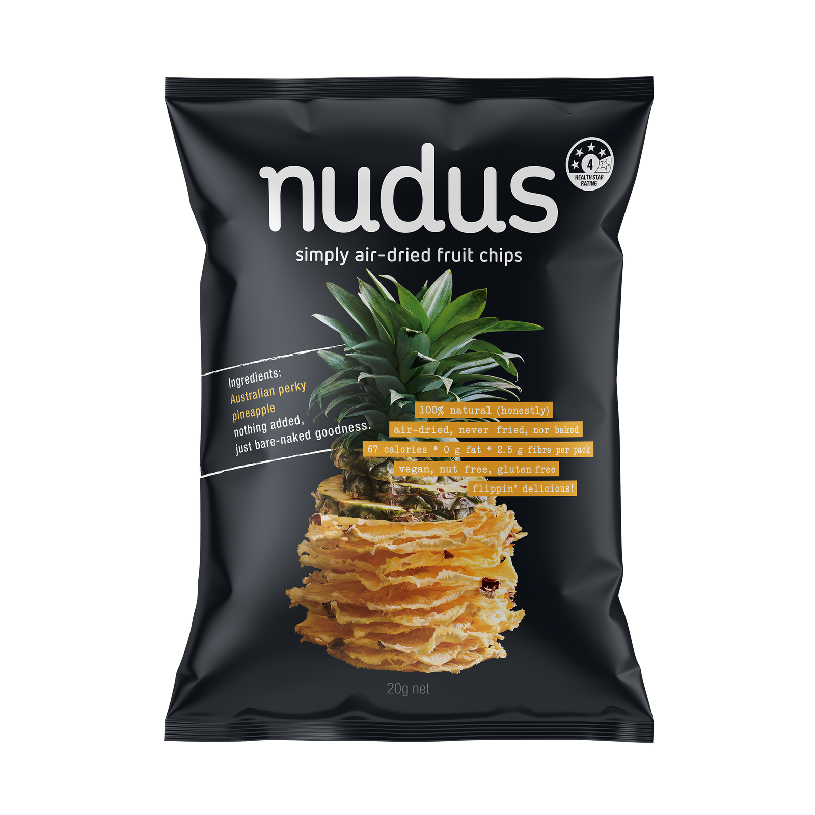 pineapple fruit chips - 12 bags ($2.75 / 20g bag)