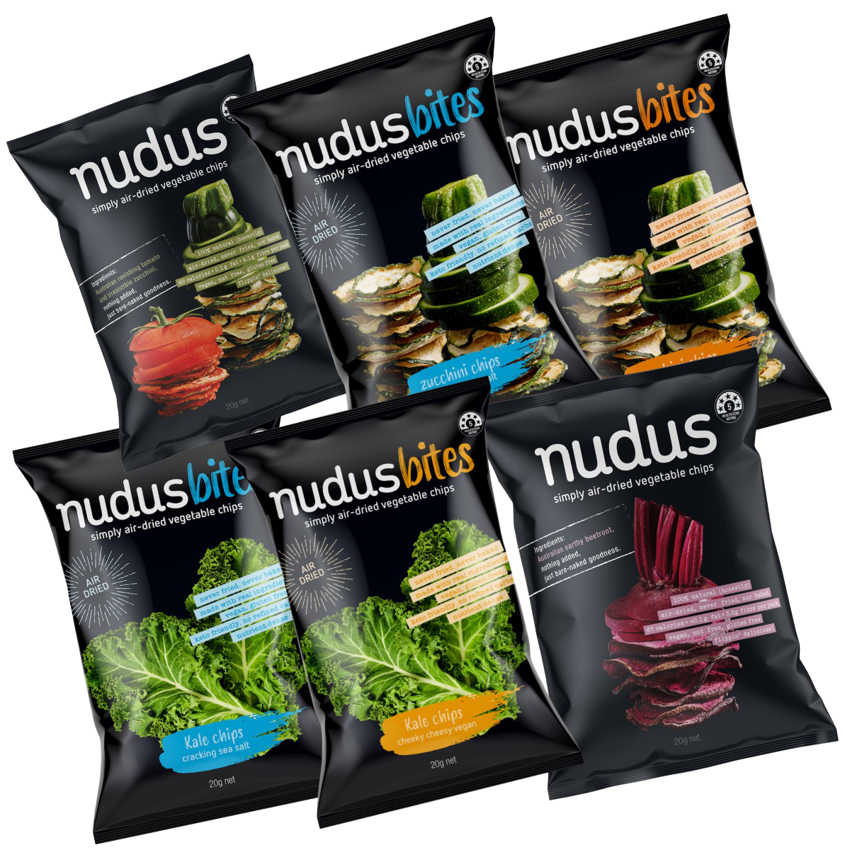 Mixed Vegetable Chips Box - 12 bags ($3.58 / 20g bag)