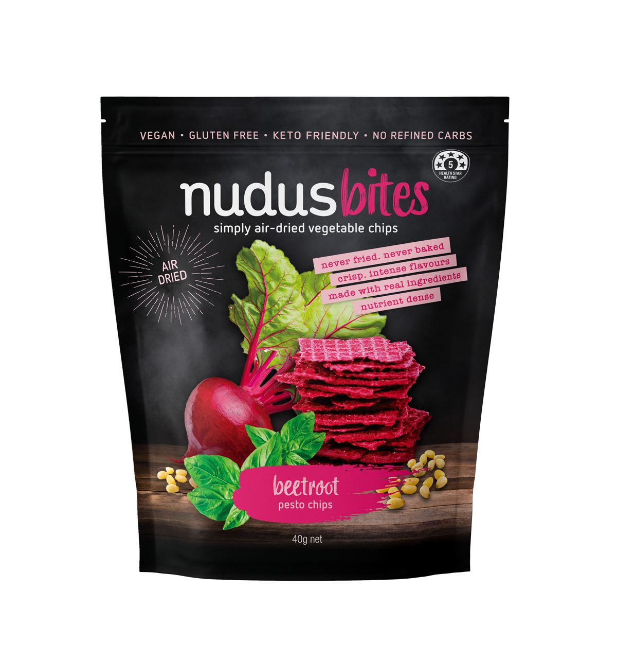 Beetroot Pesto Chips - 9 Packs ($4.89 / 40g Pack)