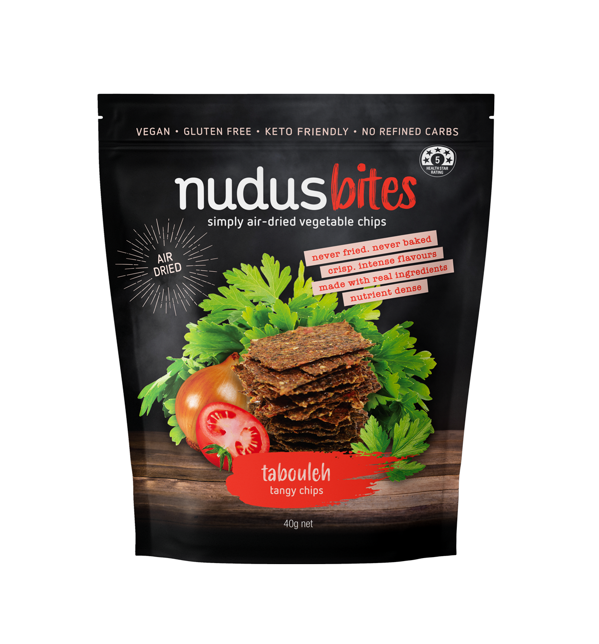 Tabouleh Tangy Chips - 9 Packs ($4.89 / 40g Pack)